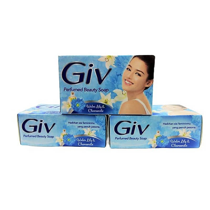 1701476124_1700457789_water2520lily.jpg Giv Perfumed Beauty Soap Water lily & Chamomile - Gambar 1