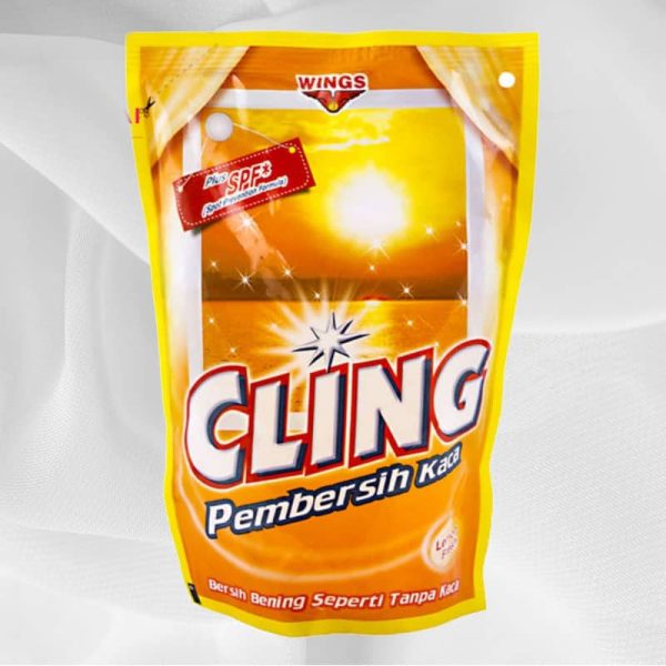 Cling Glass Clean Yellow Pouch 425ml