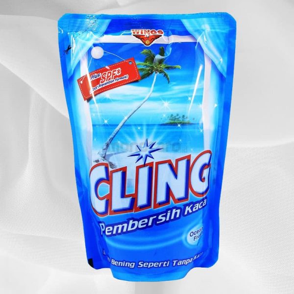 Cling Glass Cleaner Biru Refill 425ml