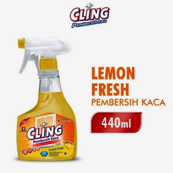 CLING Pembersih Kaca Lemon Fresh 440 ml