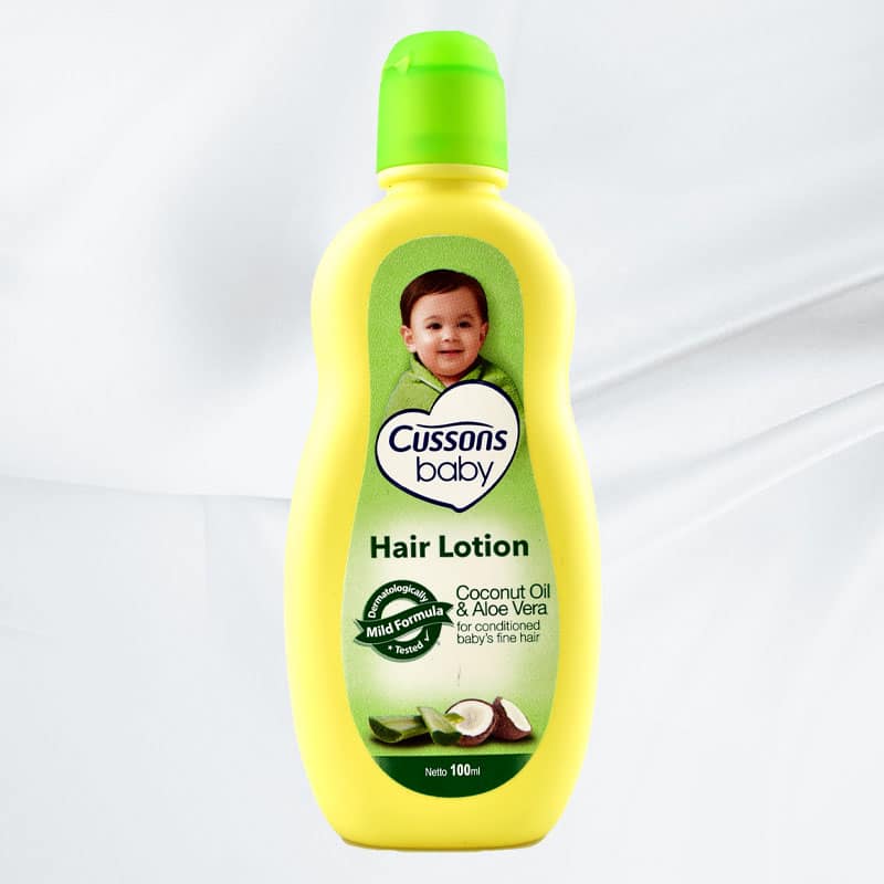 1701564421_Cussons20Baby20Hair20Lotion20Coconut20Oil202620Aloe20Vera20100ml.jpg Cussons Baby Hair Lotion Coconut Oil & Aloe Vera 100ml - Gambar 1