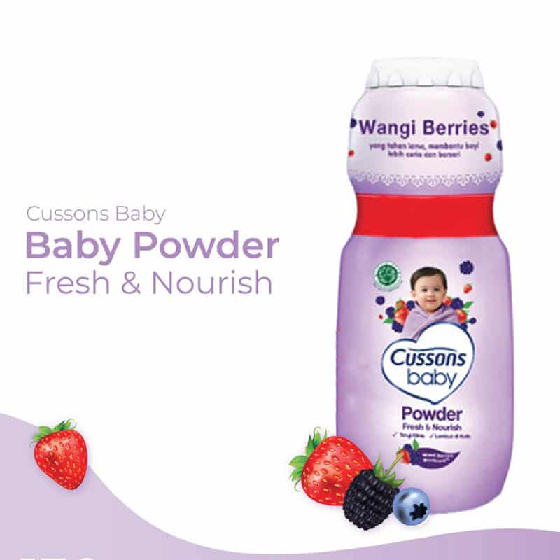 1701565450_Cussons20Baby20Powder20Fresh202620Nourish2013020g.jpg Cussons Baby Powder Fresh & Nourish 130 g - Gambar 1
