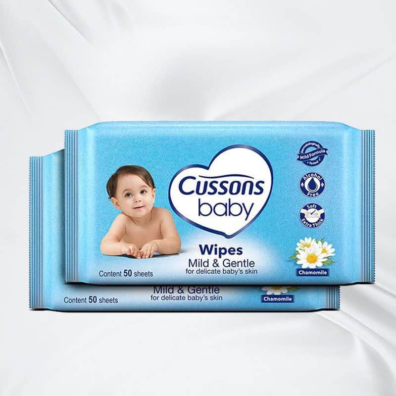1701566494_Cussons20Baby20Wipes20Mild202620Gentle20Dual20Pack204520s-1.jpg Cussons Baby Wipes Mild & Gentle Dual Pack 45 s - Gambar 1
