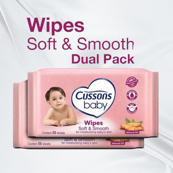 Cussons Baby Wipes Soft & Smooth Dual Pack 45 s