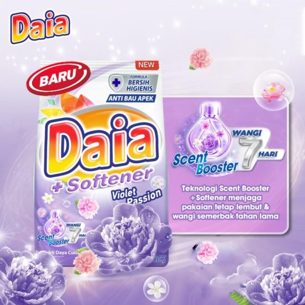 Daia Deterjen Bubuk + Softener Violet Passion 1.6 Kg