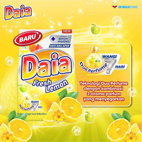 Daia Deterjen Bubuk Fresh Lemon 1.6kg