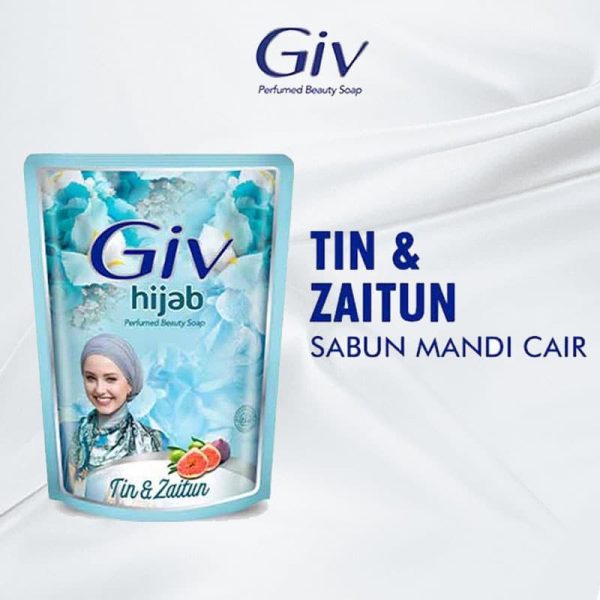 Giv Hijab Collection Sabun Mandi Tin & Zaitun Refill 400 ml