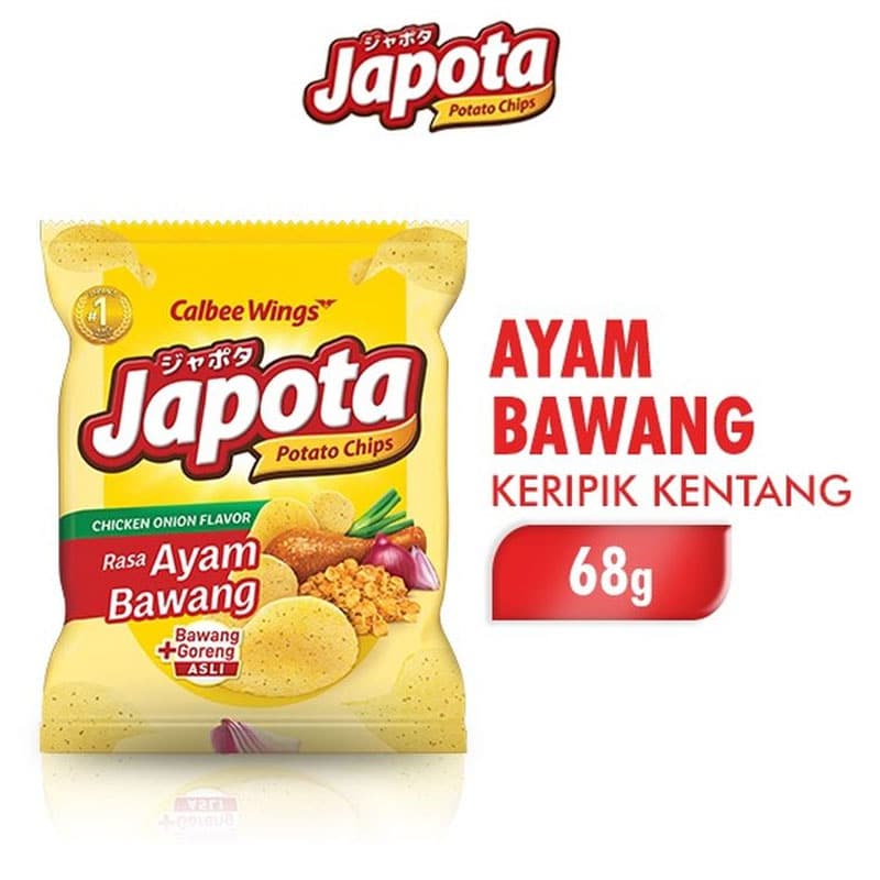 1701617162_Japota20Potato20Chips20Ayam20Bawang2068gr.jpg Japota Potato Chips Ayam Bawang 68gr - Gambar 1