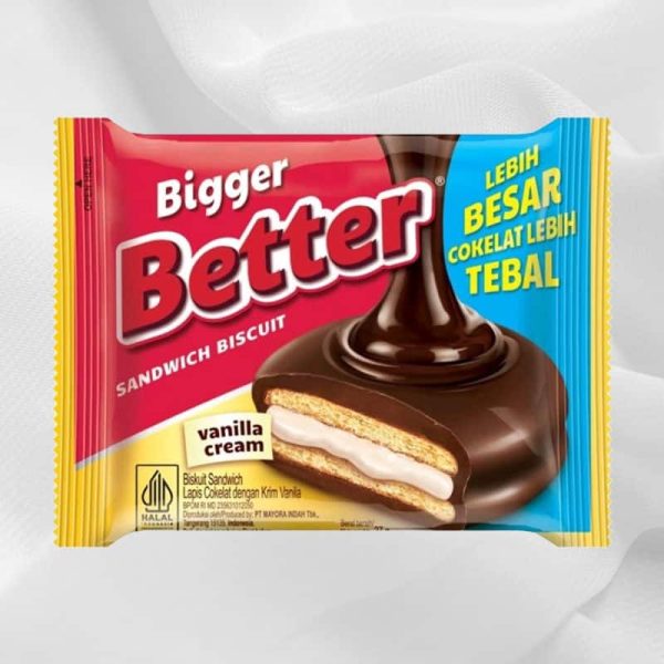Roma Better Sandwich Biskuit Coklat & Krim Vanila 27gr