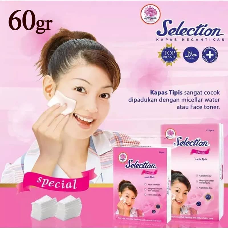 1702176093_Selection20Special20Facial20Cotton2060gr.jpg Selection Special Facial Cotton 60gr - Gambar 1
