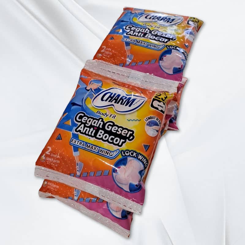 1702187365_Charm20Body20Fit20Extra20Maxi2023cm202s.jpg Charm Body Fit Extra Maxi 23cm 2s - Gambar 1