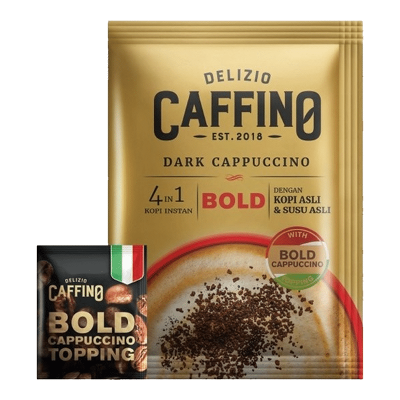 1702188459_Caffino20Dark20Cappuccino20420in2012025gr20clear-3.png Caffino Dark Cappuccino 4 in 1 25gr - Gambar 1