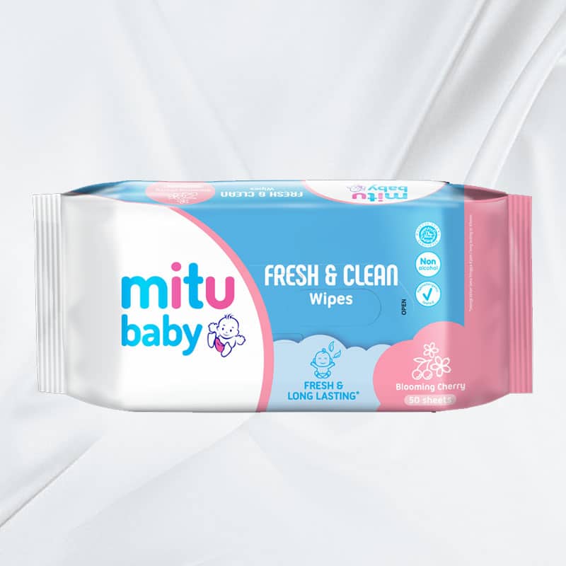 1702201494_Mitu20Baby20Wipes20Blooming20Cherry2050s.jpg Mitu Baby Wipes Blooming Cherry 50s - Gambar 1