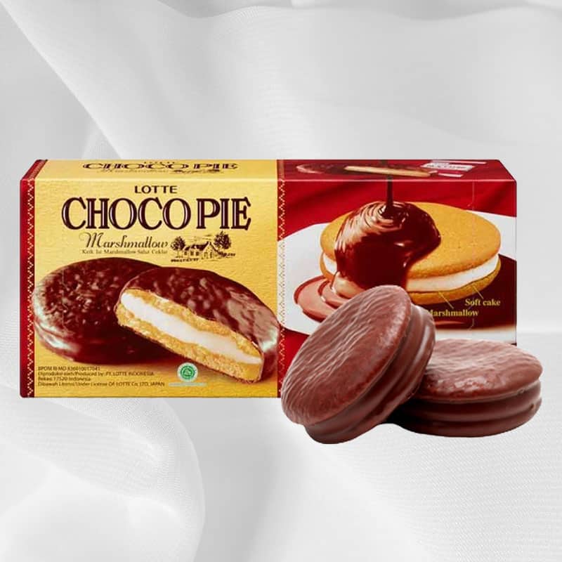 1702314081_Lotte20Choco20Pie20Marshmallow20Coklat2028gr-2.jpg Lotte Choco Pie Marshmallow Coklat 28gr - Gambar 1