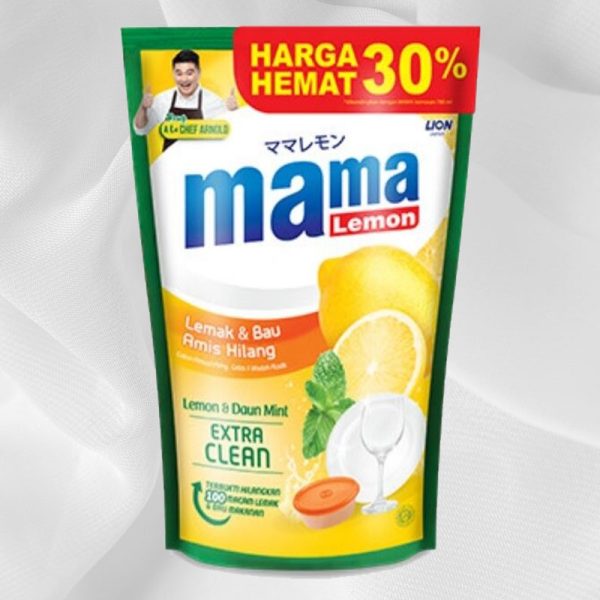 Mama Lemon Sabun Cuci Piring Lemon & Daun Mint 680 ml