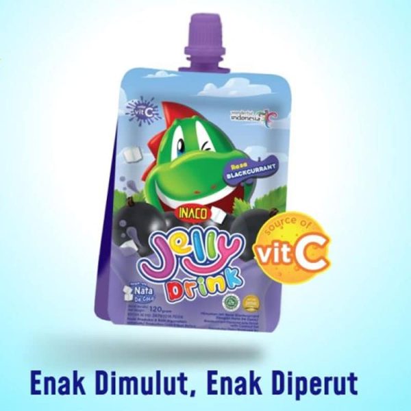 Inaco Jelly Drink Blackcurrant Pouch 120gr