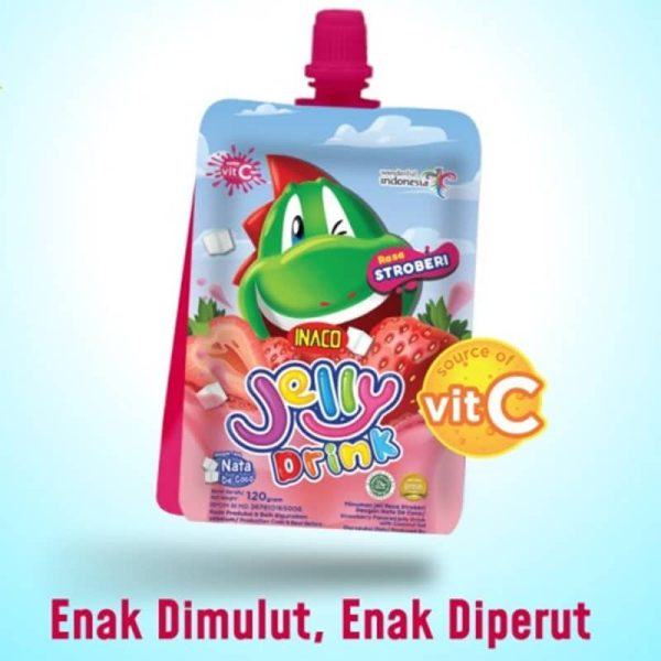Inaco Jelly Drink Stroberi Pouch 120gr