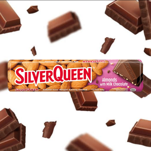 SILVERQUEEN Almonds With Milk Chocolate 58G