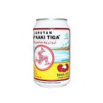 Cap Kaki Tiga Larutan Penyegar Leci Kaleng 320 ml